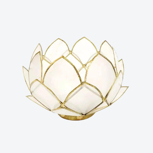Capiz candle holder cabbage design 3x6 inches – handcrafted Filipino home décor made from natural capiz shells.