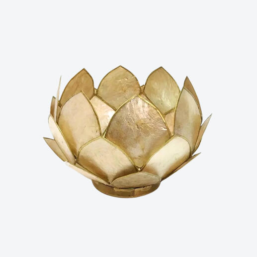 Capiz candle holder cabbage design 3x6 inches – handcrafted Filipino home décor made from natural capiz shells.