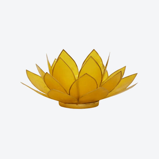 Capiz candle holder lotus design 3x6 inches – handcrafted Filipino home décor made from natural capiz shells.